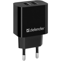 Мережевий зарядний пристрій (зарядка) Defender UPC-21 12 Вт, чорний