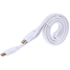 Кабель HDMI (шнур HDMI) China 1,5 м, плаский, білий, V1.4, 4K 60Hz