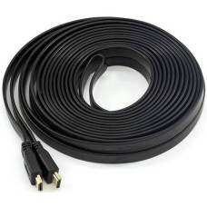 Кабель HDMI (шнур HDMI) China 5 м, V1.4, 4K 60Hz, плаский, чорний