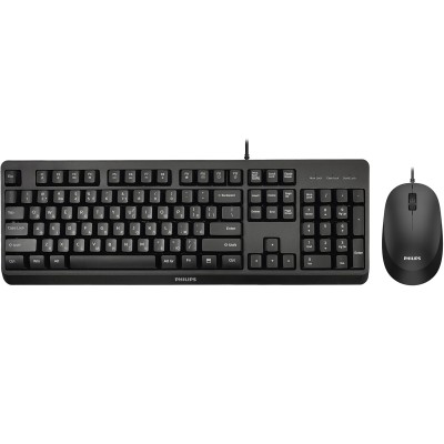 Комплект клавіатура та мишка (набір) PHILIPS SPT6207BL/00 чорний