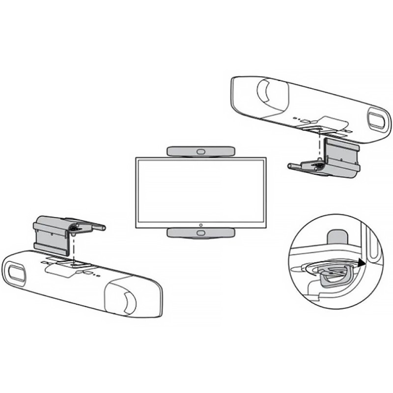 Настенное крепление (настенный держатель) Poly P15/R30 Wall Mount for Video Bar Настенное крепление (настенный держатель) Poly P15/R30 Wall Mount for Video Bar