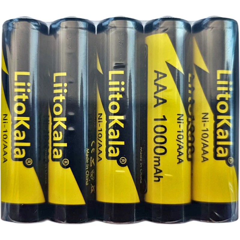 Акумулятор AAA (акумуляторна батарейка) LiitoKala Ni-10/AAA-5B 1000 мА·год Акумулятор AAA (акумуляторна батарейка) LiitoKala Ni-10/AAA-5B 1000 мА·год