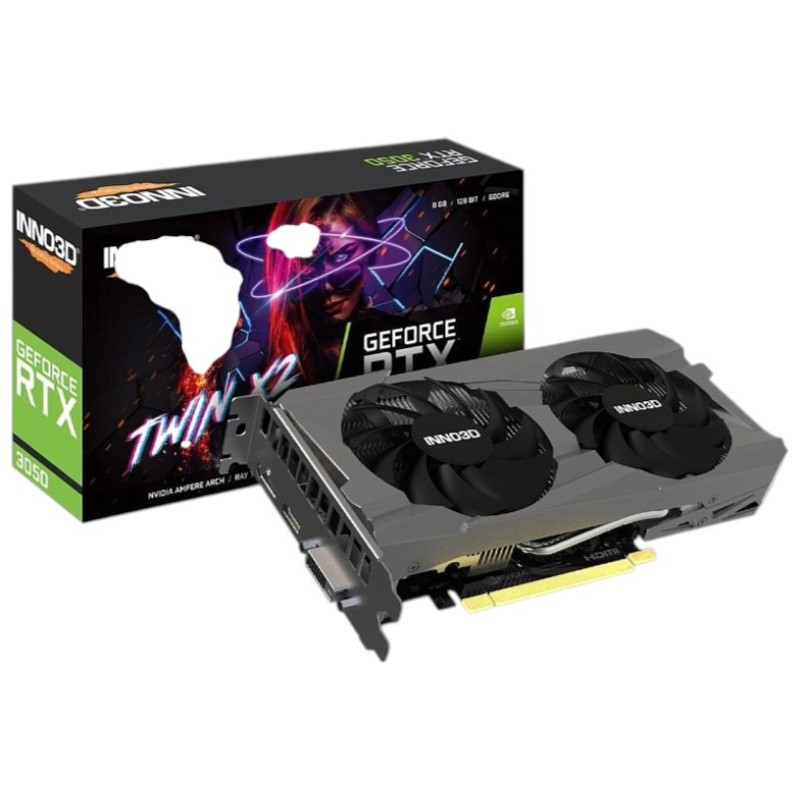 Відеокарта (графічний адаптер) Inno3D GeForce RTX3050 Twin X2 V2 8 ГБ