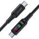 Кабель USB Type-C (USB-C — USB-C) Acefast C7-03 1,2 м, 100 Вт, з дисплеєм Кабель USB Type-C (USB-C — USB-C) Acefast C7-03 1,2 м, 100 Вт, з дисплеєм