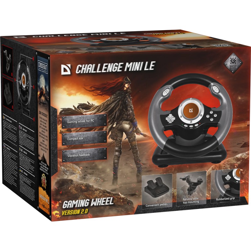 Ігрове кермо (кермо для ПК) Defender Challenge Mini USB, кут 225°