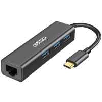 USB-хаб (док-станція) Choetech HUB-U02-BK, 3 USB 3.0 та RJ45 1000 Мбіт/с USB-хаб (док-станція) Choetech HUB-U02-BK, 3 USB 3.0 та RJ45 1000 Мбіт/с
