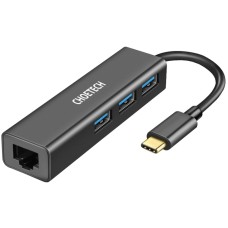 USB-хаб (док-станція) Choetech HUB-U02-BK, 3 USB 3.0 та RJ45 1000 Мбіт/с