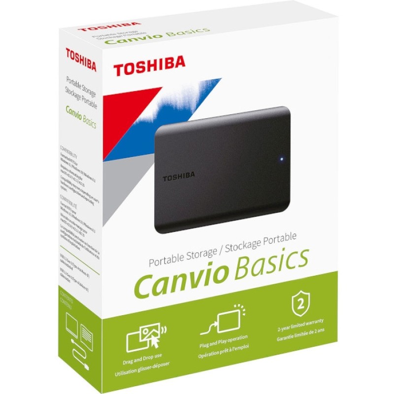 Внешний жёсткий диск (внешний HDD) Toshiba Canvio Basic 2 ТБ USB 3.2