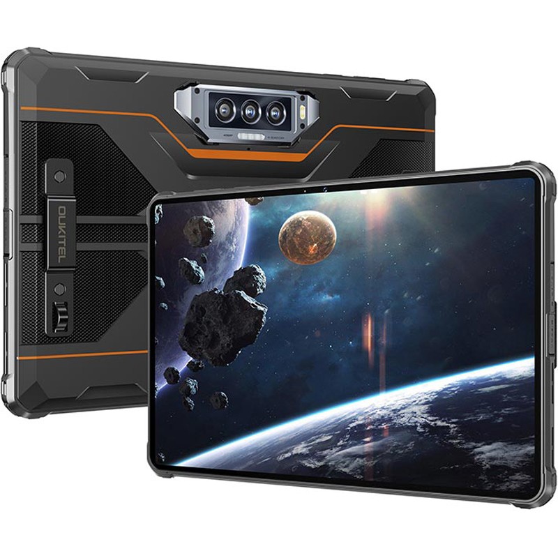Защищённый планшет (планшет для полевых условий) Oukitel RT8 256 ГБ, 20000 мА·ч, Orange с держателем