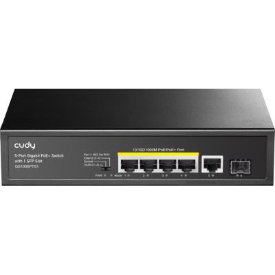 Комутатор (мережевий свіч) Cudy GS1005PTS1 PoE 120 Вт