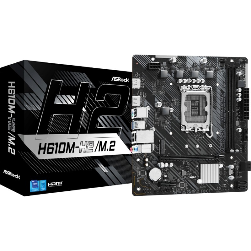 Материнская плата (системная плата) ASRock H610M-H2/M.2 mATX, DDR4 Материнская плата (системная плата) ASRock H610M-H2/M.2 mATX, DDR4