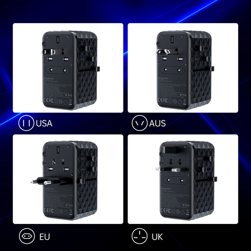 Зарядное устройство (сетевое зарядное устройство) Choetech PD6028 100 Вт, черное