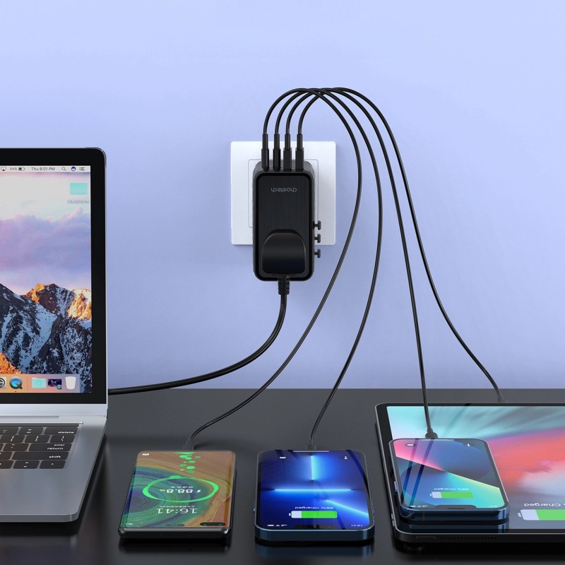 Зарядное устройство (сетевое зарядное устройство) Choetech PD6028 100 Вт, черное