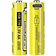 Акумулятор AA (акумуляторна батарейка) LiitoKala USB-T36 2400 мА·год