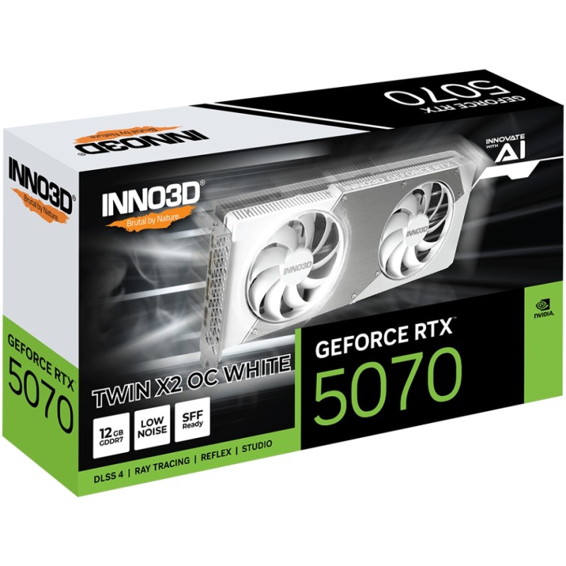 Видеокарта (графический адаптер) Inno3D GeForce RTX5070 TWIN X2 OC WHITE 12 ГБ