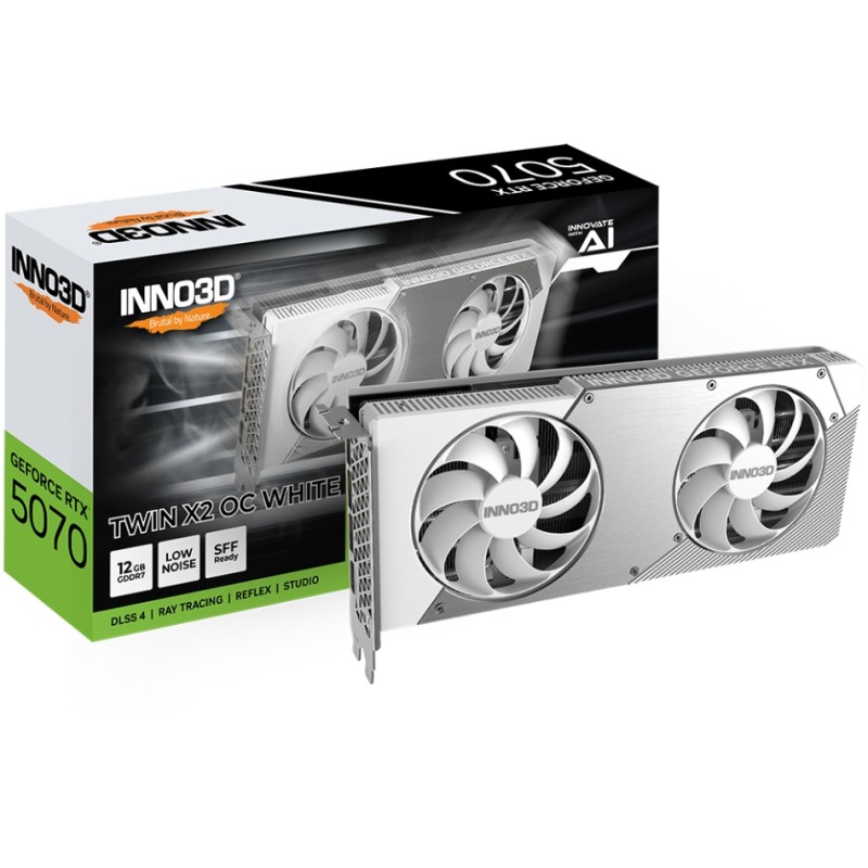 Видеокарта (графический адаптер) Inno3D GeForce RTX5070 TWIN X2 OC WHITE 12 ГБ