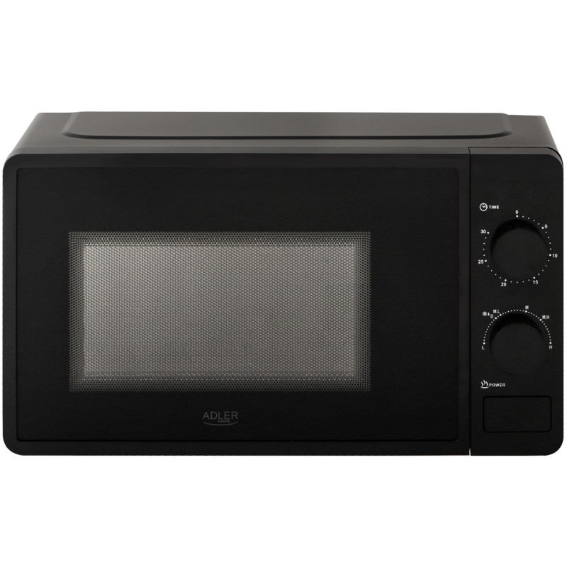 Мікрохвильова піч (мікрохвильовка) Adler AD 6206 20 л, 700 Вт, чорна