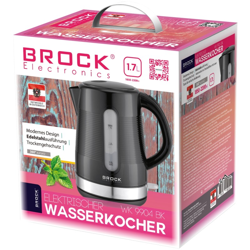 Електрочайник (чайник) BROCK WK 9904 BK 1,7 л, чорний Електрочайник (чайник) BROCK WK 9904 BK 1,7 л, чорний