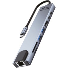 Док-станція (USB-хаб) Media-Tech MT5046 8-в-1, HDMI 4K 60 Гц