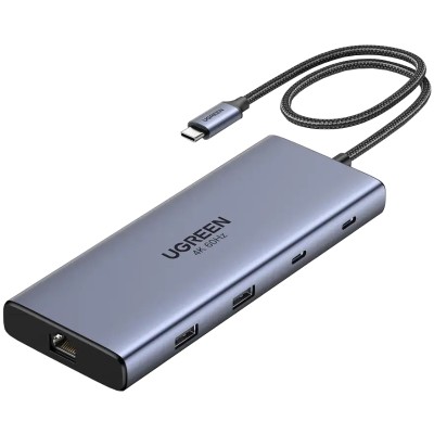 Док-станция (USB-C хаб) Ugreen CM639 2 HDMI 4K 60 Гц Док-станция (USB-C хаб) Ugreen CM639 2 HDMI 4K 60 Гц