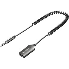 Автомобільний аудіоприймач (Bluetooth AUX-адаптер) Vention 1,5 м, сірий