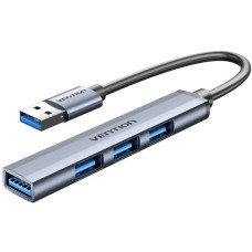 USB-хаб (разветвитель) Vention 4 порта, серый, 0,15 м