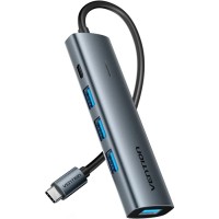 USB-хаб (розгалужувач) Vention USB 3.0 Type-C 5Gbps, чорний USB-хаб (розгалужувач) Vention USB 3.0 Type-C 5Gbps, чорний