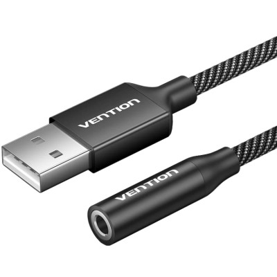 Звукова карта USB (аудіоадаптер) Vention 2.1, 0,25 м, 96 кГц/24 біт