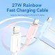 Кабель USB (зарядний кабель) Vention Type-C–Lightning, 1 м, PD 27 Вт, блакитний