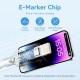 Кабель USB (зарядний кабель) Vention Type-C–Lightning, 1 м, PD 27 Вт, блакитний