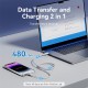 Кабель USB (зарядний кабель) Vention Type-C–Lightning, 1 м, PD 27 Вт, блакитний
