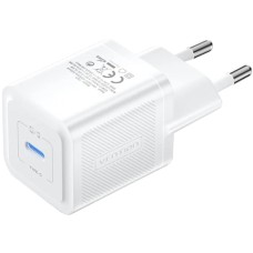 Мережевий зарядний пристрій (зарядка) Vention 20 Вт, білий, USB-C кабель M–M