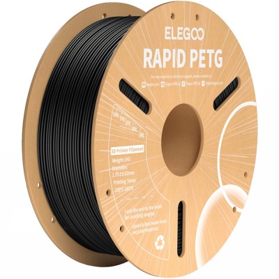 Пластик для 3D-принтера (філамент) ELEGOO RAPID PETG 1 кг чорний Пластик для 3D-принтера (філамент) ELEGOO RAPID PETG 1 кг чорний