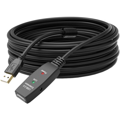Кабель-подовжувач USB 2.0 (USB-подовжувач) China 20 м, активний, з додатковим живленням
