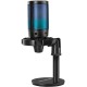 Игровой USB-микрофон (микрофон для стримов) Defender Impulse GMC 600 RGB чёрный