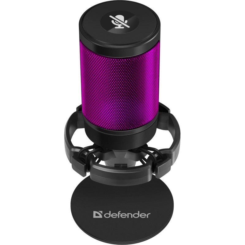 Игровой USB-микрофон (микрофон для стримов) Defender Impulse GMC 600 RGB чёрный