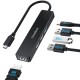 Док-станция (USB-C хаб) Choetech HUB-M80-BK HDMI 4K30Hz, PD 100 Вт