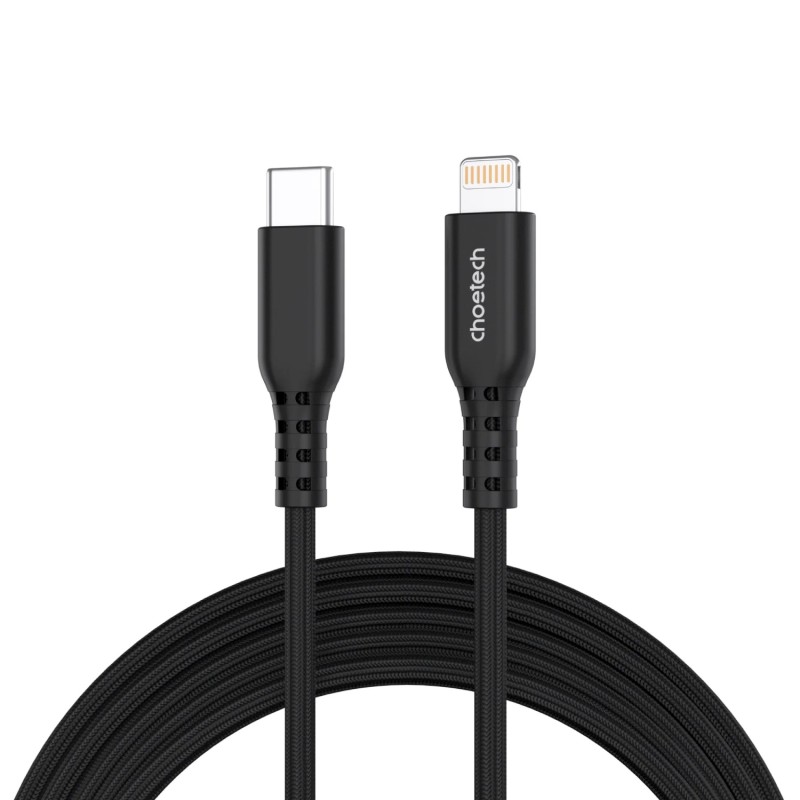 Кабель USB (кабель для зарядки) Choetech 1,8 м, чёрный, 20W MFi PD