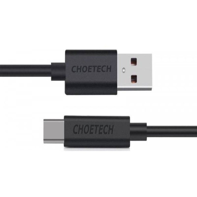 Кабель USB (USB-шнур) Choetech 3 м, 18 Вт, PVC, чорний