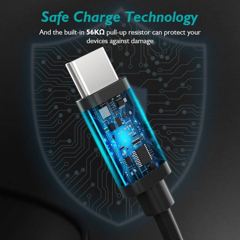 Кабель USB (USB-шнур) Choetech 3 м, 18 Вт, PVC, чорний