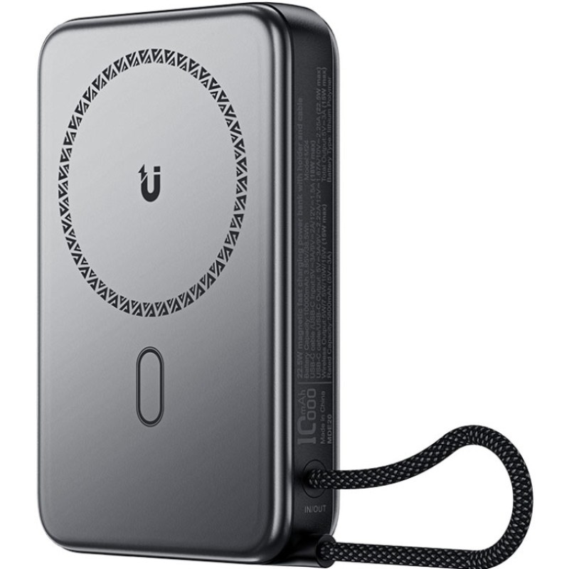 Павербанк (зовнішній акумулятор) Acefast M24 10 000 мАг, Magnetic Wireless, Metal Gray Павербанк (зовнішній акумулятор) Acefast M24 10 000 мАг, Magnetic Wireless, Metal Gray