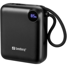 Повербанк (зовнішній акумулятор) Sandberg 10000mAh 20W PD, QC3.0, 2 кабелі USB-C