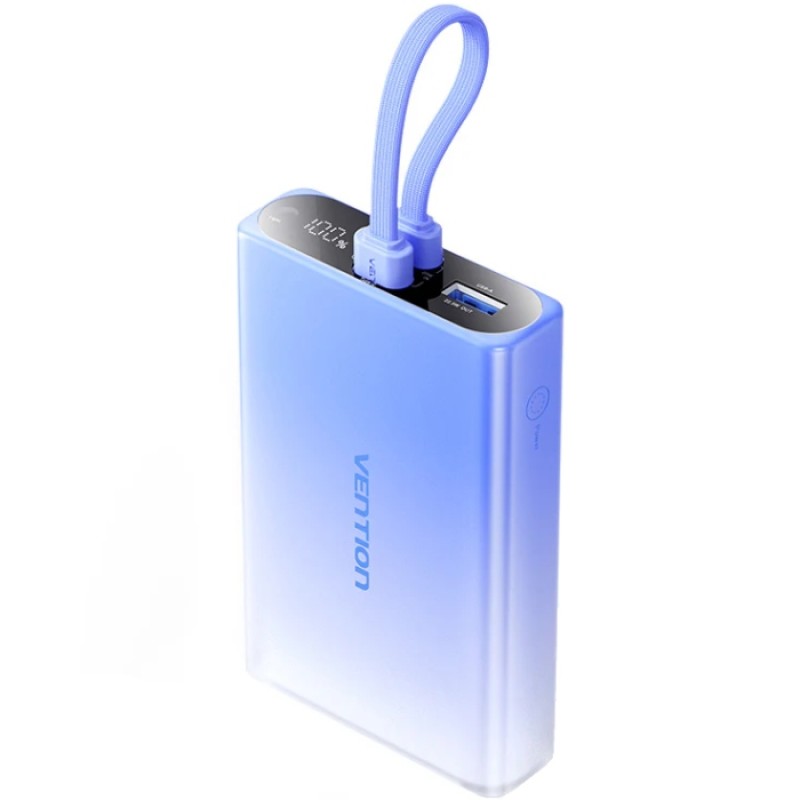 Повербанк (внешний аккумулятор) Vention 10000 mAh 22,5 Вт, синий