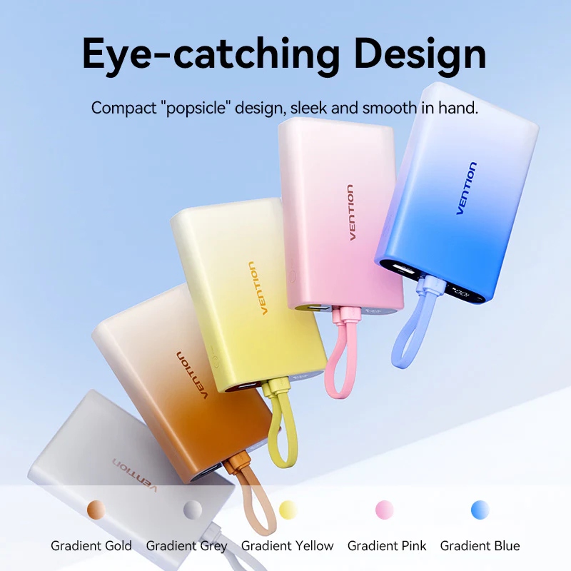 Повербанк (внешний аккумулятор) Vention 10000 mAh 22,5 Вт, синий
