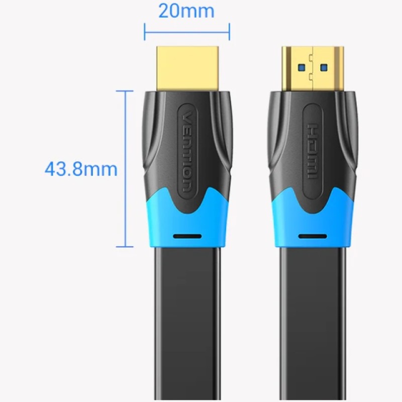 Кабель HDMI (кабель для подключения HDMI) Vention 8 м, 4K 60 Гц, чёрный